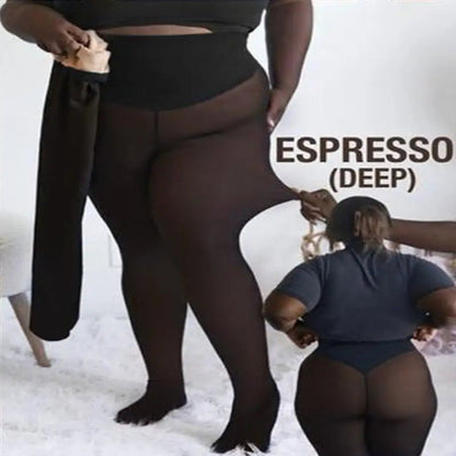 Plus Size Seam Shaping Fleece Leggings Viral One Ultra-Thick Nylon High Waist Compression Band Pantyhose Sexy Erotic Tights